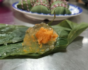 Pork Floss Egg Yolk Crystal Rice Dumpling recipe