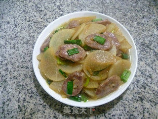 Stir-fried Radish with Sausage recipe