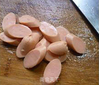 Stir-fried Baby Vegetables with Green Pepper and Ham recipe