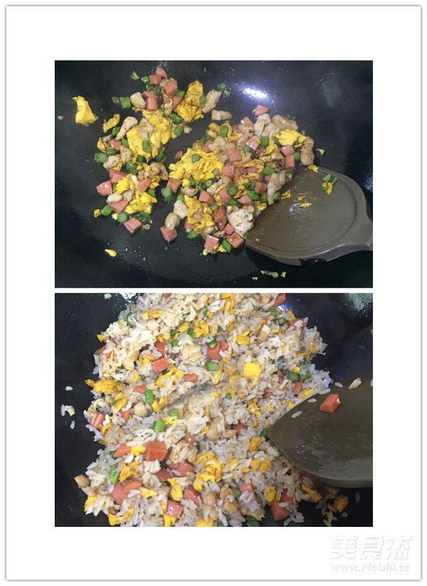 Nutritious Fried Rice with Chicken recipe