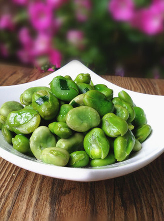 Broad Beans with Scallion Oil recipe