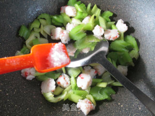 Stir-fried Celery with Shrimp Balls recipe