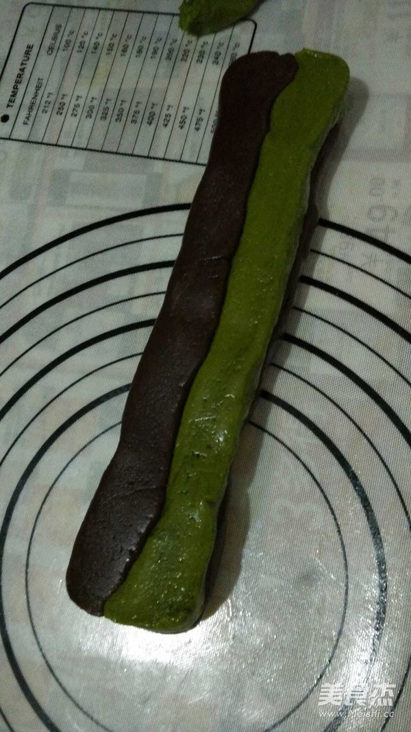 Lightwave Oven Version Matcha Chocolate Two-color Biscuits recipe