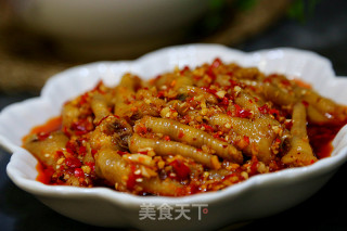 Chicken Feet Mixed with Garlic recipe