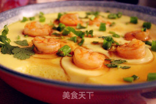 Tofu and Shrimp Egg Custard recipe