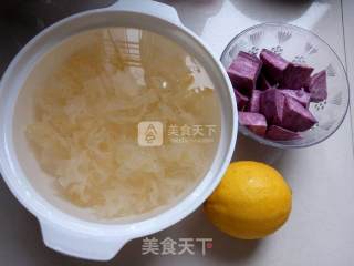 Dreamy Purple Sweet Potato White Fungus Soup recipe