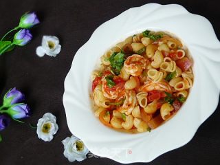 Nutritious and Delicious-hollow Noodles with Shrimp and Tomato recipe