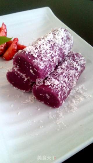 #aca烤明星大赛#purple Sweet Potato Rice Cake recipe