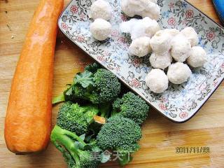 Broccoli Chicken Ball Soup recipe