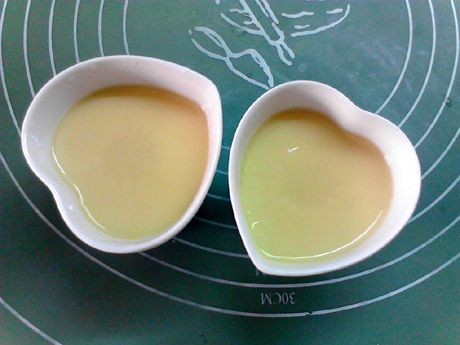 Steamed Custard with Japanese Salad Sauce recipe