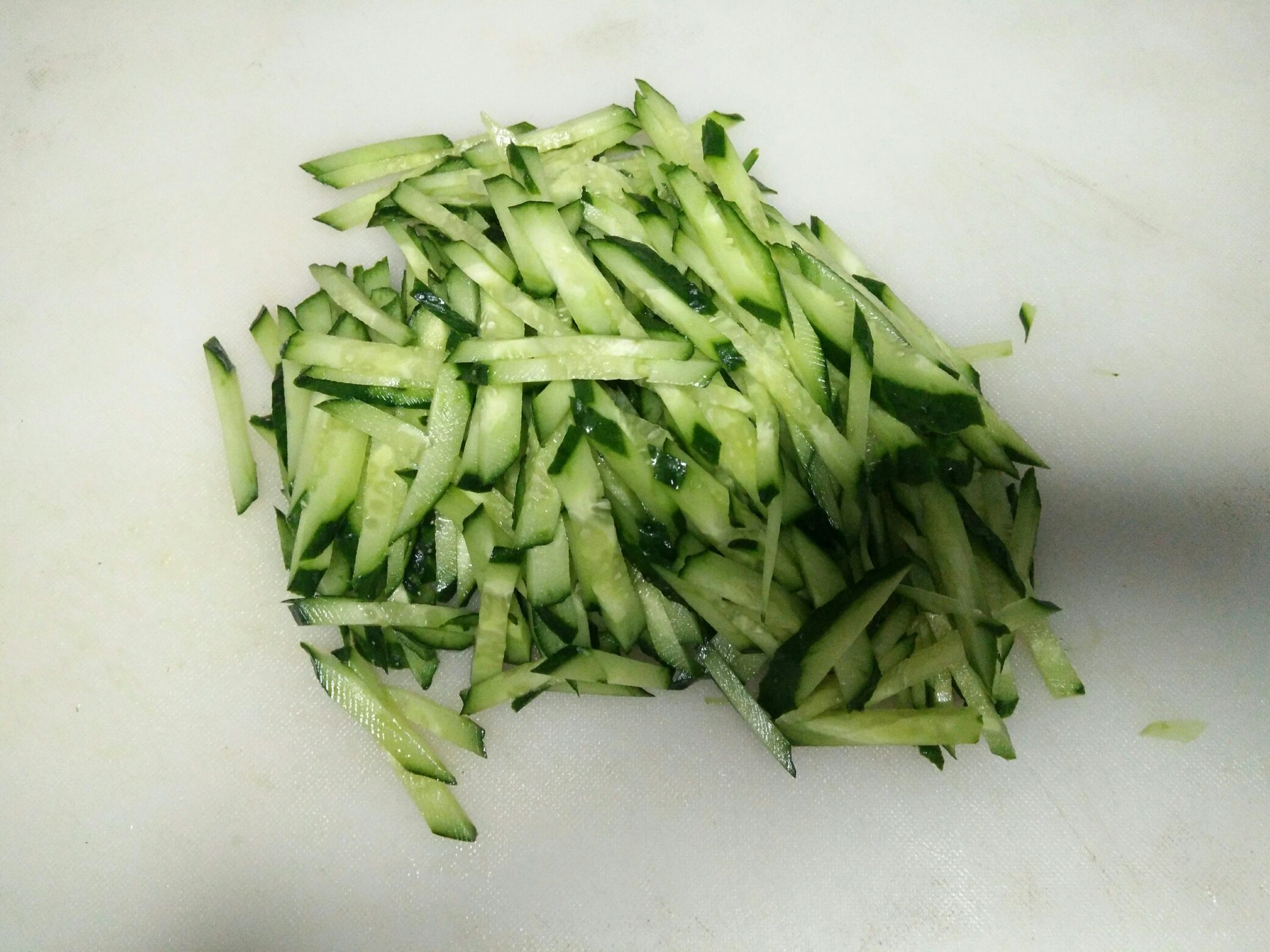 Spicy Strips Mixed with Cucumber recipe