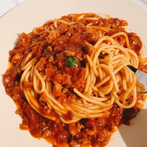 Spaghetti with Tomato Meat Sauce recipe