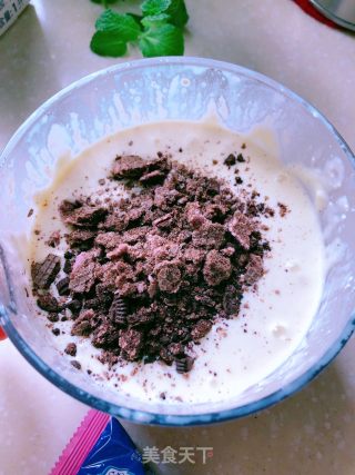 Light Fat Durian Cheese Oreo Cake recipe