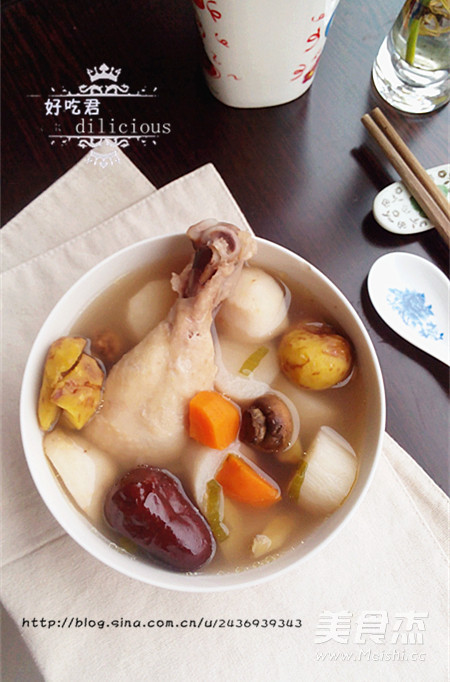 Yam Chestnut Chicken Soup recipe