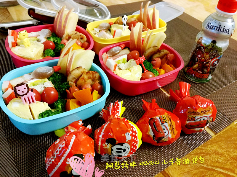 Spring Outing Japanese-style Cute Bento ---- Son and Girl's Annual Spring Outing and Autumn Outing are Indispensable for Mommy's Loving Bento! The Children Like It Very Much and Love It~ recipe