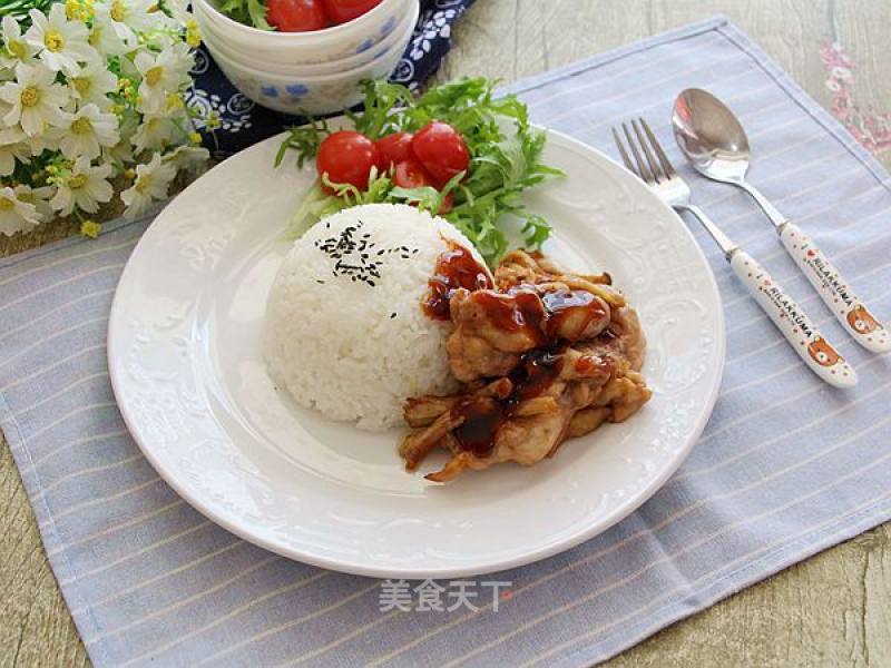 #四节baking Contest Cum是爱吃节#teriyaki Chicken Leg Rice recipe