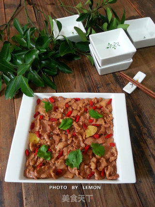 The Perfect Combination-fresh Wolfberry Slippery Pork Slices recipe