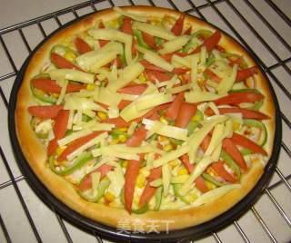 Green Pepper Ham Pizza recipe