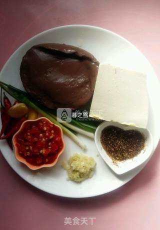 Spicy Duck Blood Tofu recipe