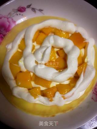 #aca烤明星大赛#mango Melaleuca Cake (6 Inches) recipe