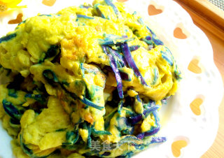 Scrambled Eggs with Purple Cabbage recipe