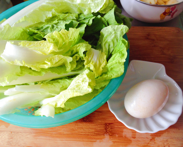 Fried Goose Eggs with Chinese Cabbage recipe