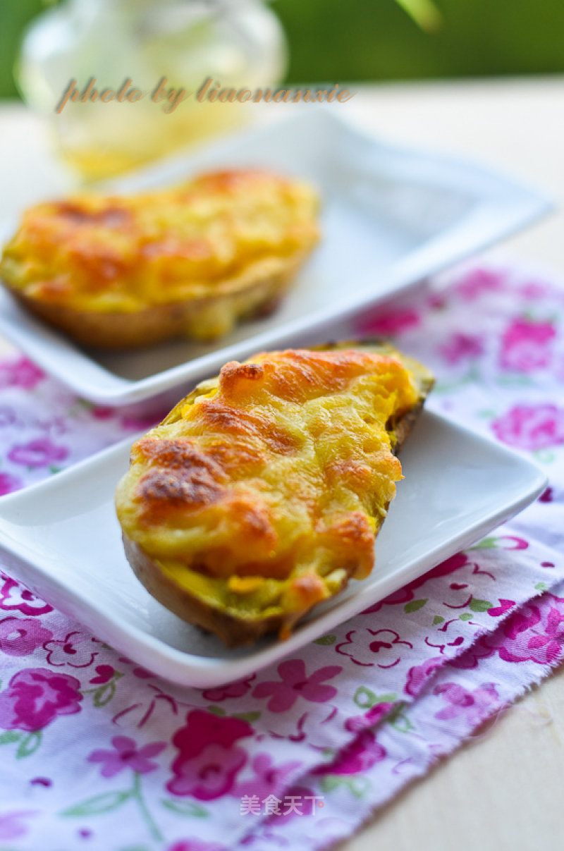 Cheese Baked Sweet Potatoes recipe