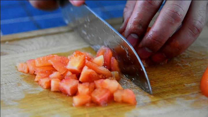 Marinated Noodles with Tomato Meat Sauce recipe