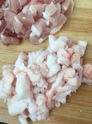 Peacock Floss Diced Pork Dumpling recipe