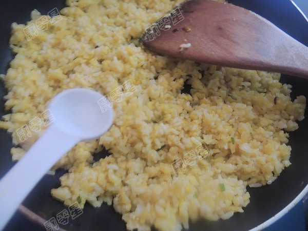 Fried Rice with Golden and Silver Egg recipe