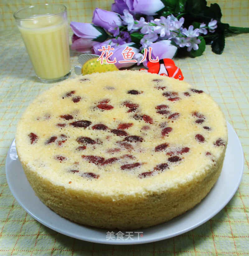 Chinese Wolfberry Steamed Cake recipe