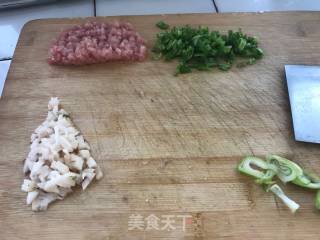 Fried Rice with Green Pepper and Diced Pork recipe