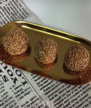 Sesame Balls with Sweet Potato Bean Paste recipe