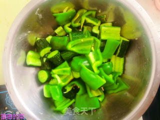 Cold Cucumber and Green Pepper (momo's Dish) recipe