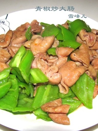 Stir-fried Large Intestine with Green Pepper recipe