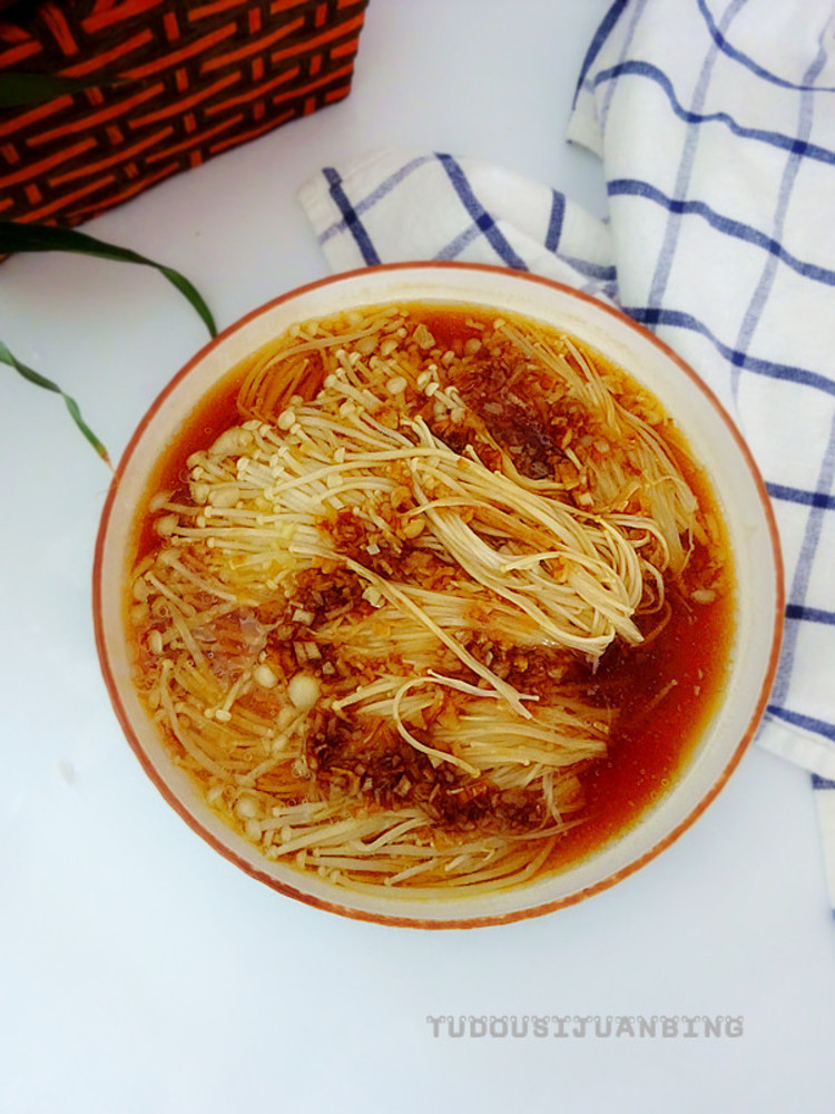 Steamed Garlic Enoki Mushroom recipe