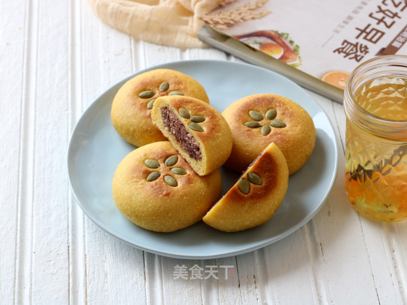 Pumpkin Coconut Red Bean Cake recipe