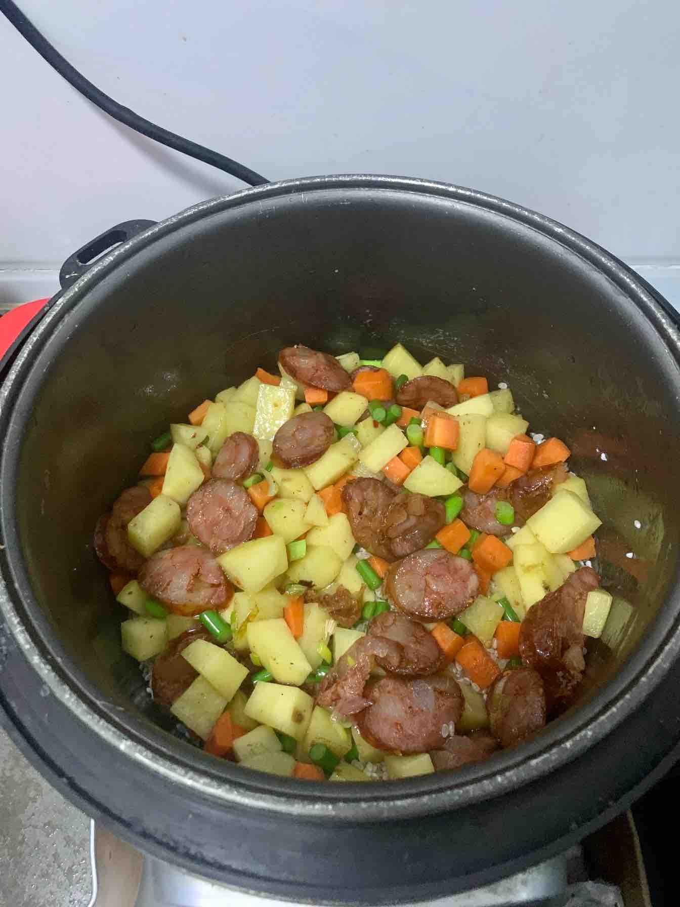 Claypot Rice with Seasonal Vegetables recipe