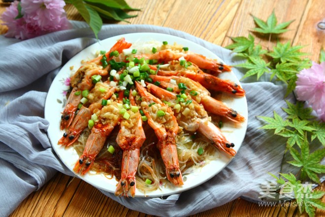 Steamed Prawns with Garlic Vermicelli recipe