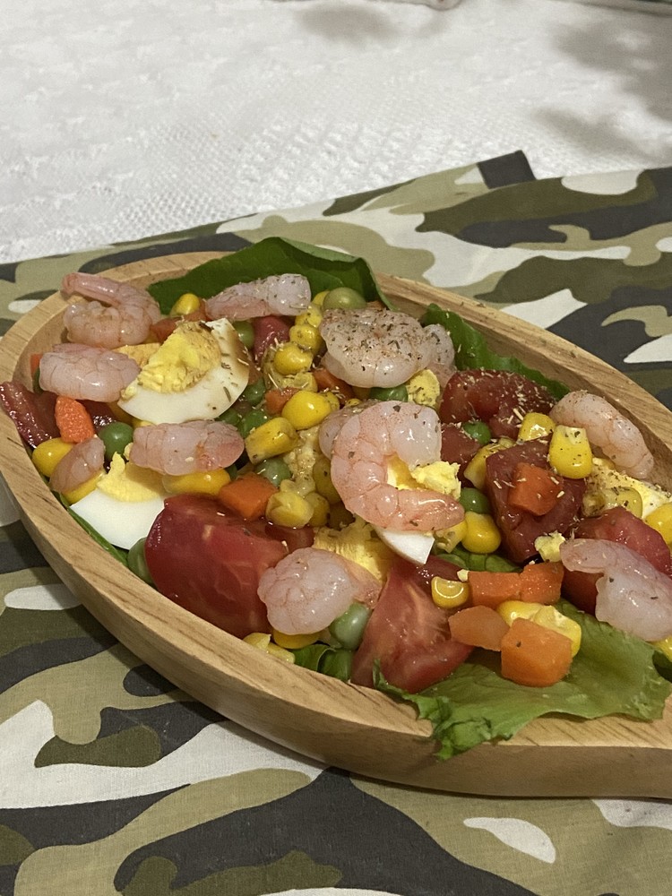 Shrimp and Egg Salad, A Must for Healthy and Low-fat Weight Loss! recipe