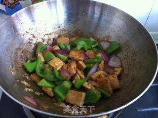 Tofu with Green Peppers and Green Onions recipe