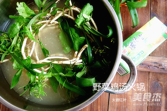 Wild Vegetable Chicken Soup Hot Pot recipe