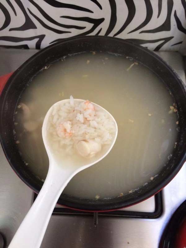 Vegetable Congee with Shrimp and Shrimp recipe