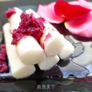 Flower Stuffed Steamed Yam recipe