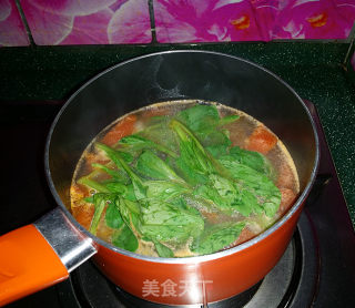 Cod Fish Soup with Greens and Tomatoes recipe