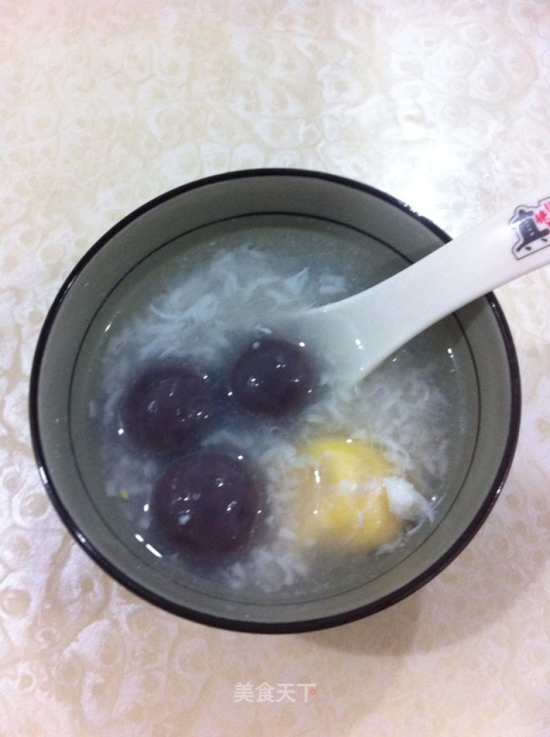 Egg Rice Wine Black Sesame Glutinous Rice Balls recipe