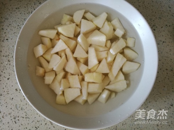 Electric Stew Pot Version Stewed Healthy Pear Cubes recipe