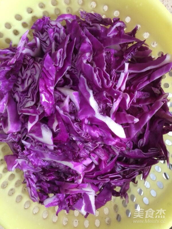 Braised Rice with Purple Cabbage recipe