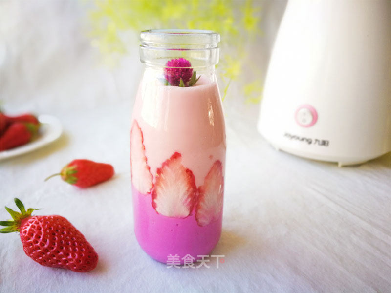 Strawberry Purple Potato Milkshake recipe