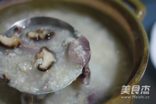 Mushroom and Pork Liver Congee recipe